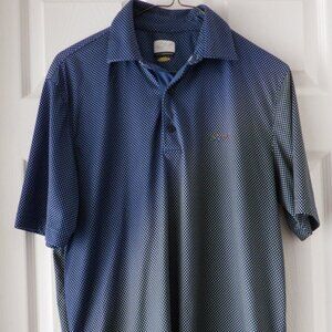 Greg Norman Men's Polo Golf Shirt Short Sleeve Size Large Blue Green Play Dry